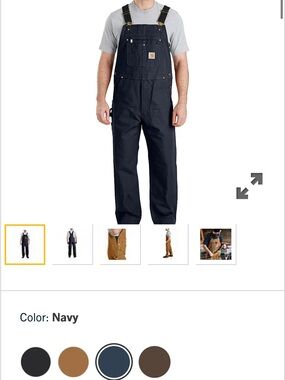Carhartt ICONIC R01 DUCK BIB OVERALL- NAVY